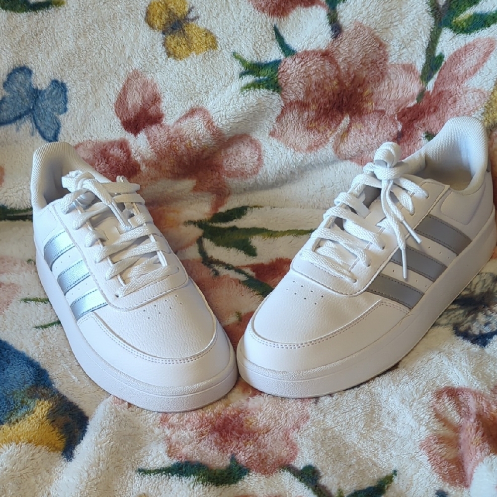 White and Gray Sneakers